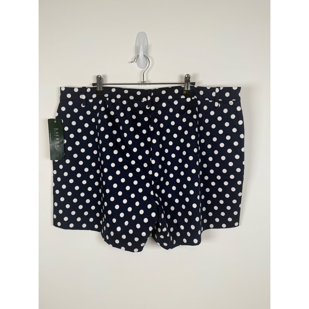 Lauren Ralph Lauren Shorts Women's 18 Polka Dot Stretch Cotton Navy White‎ - Picture 2 of 8